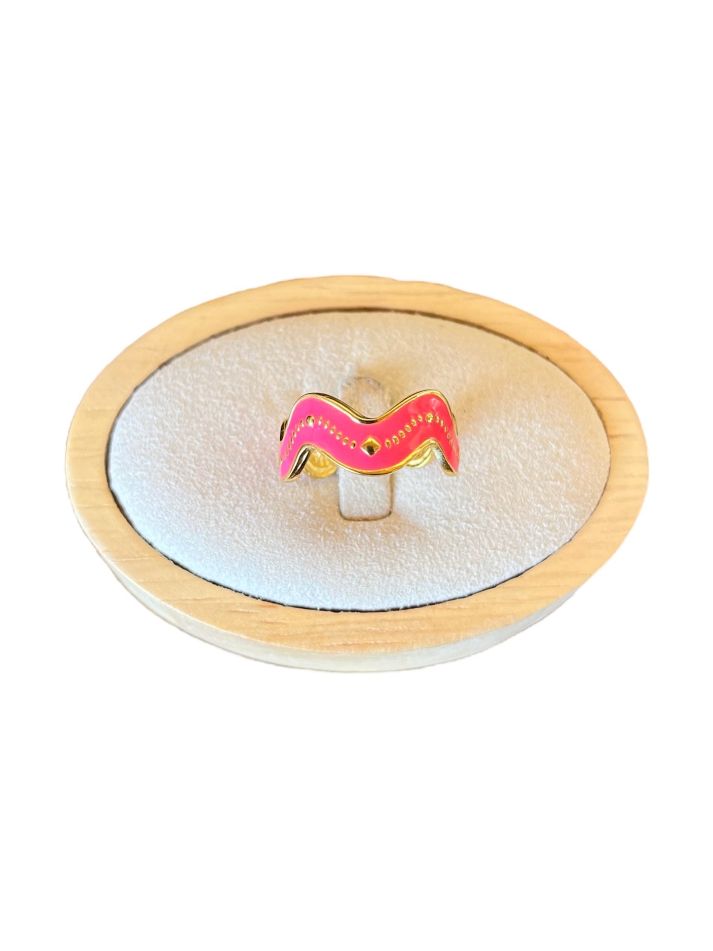 Anillo Ola Fucsia