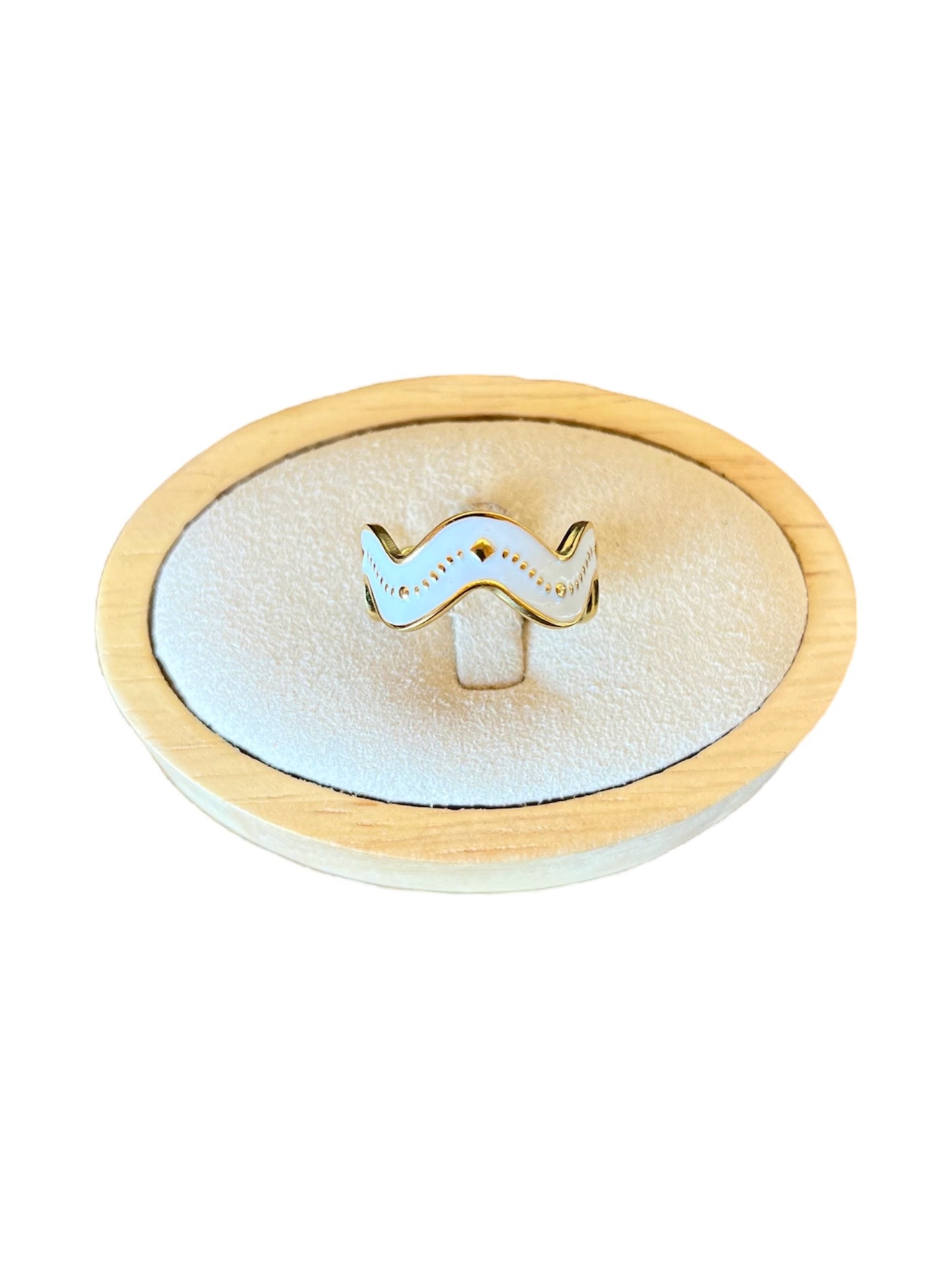 Anillo Ola Blanco